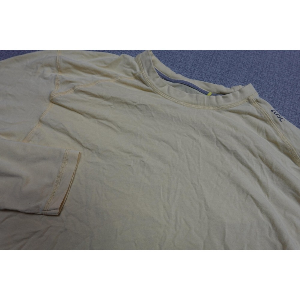 Tasc Performance Shirt Mens Large Yellow Long Sleeve Bamboo Athletic Tee Top